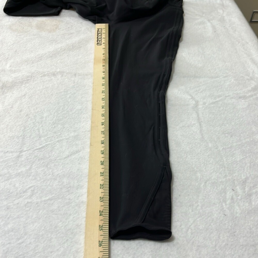 Athleta High Rise Leggings w/Mesh Cut Outs  Womens Size Small Black Ankle Length - Picture 11 of 12